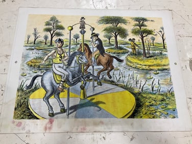 Caroussel Art Print By Peter Passuntino(22inx28.5in)