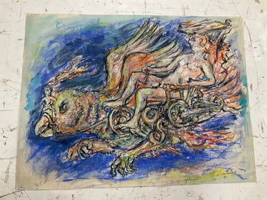 1971 'Flight' Signed Artwork By Peter Passuntino *original artwork* (19inx25in)