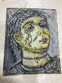 Girl Crying Abstract Artwork By Peter Passuntino *original artwork* (18.5inx23in)