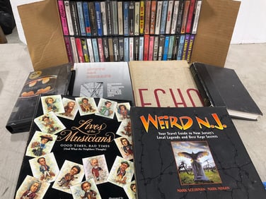 Various Cassette Tapes, Various Books, and more