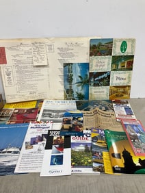 Vintage menus and brochures