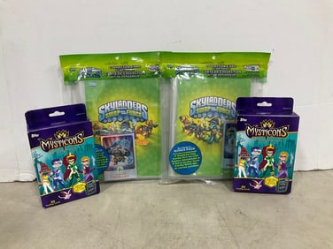 Mysticons trading cards and Skylanders Swap Force colllector card starter kits