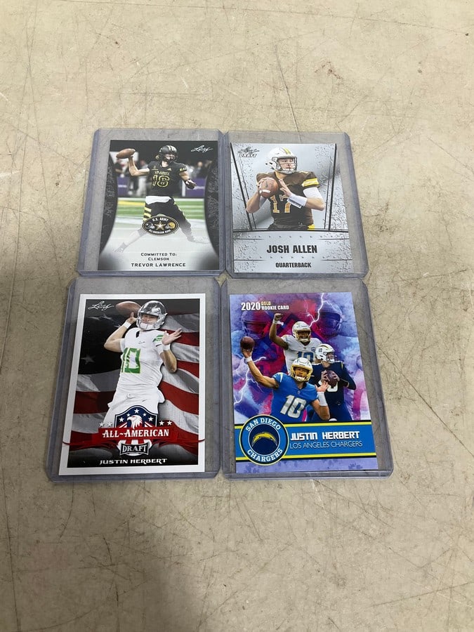Collectible sports cards(Trevor Lawrence, Justin Herbert, Josh Allen) (1 of 1)