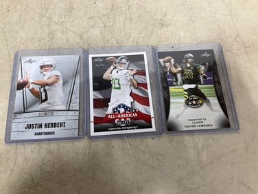 Collectible sports cards(Trevor Lawrence, Justin Herbert)