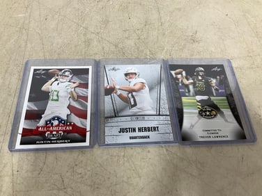 Collectible sports cards(Trevor Lawrence, Justin Herbert)
