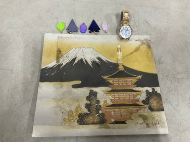 Metal sheet artwork, pendants, and Endura watch