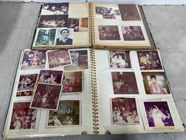 Vintage scrapbooks full of photographs