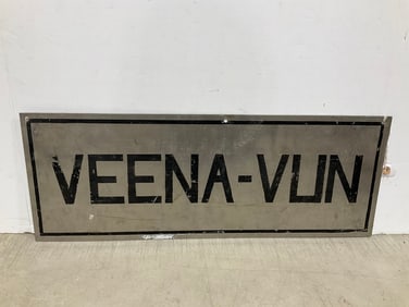 Veena Vlin metal sign(9in.x24in.)