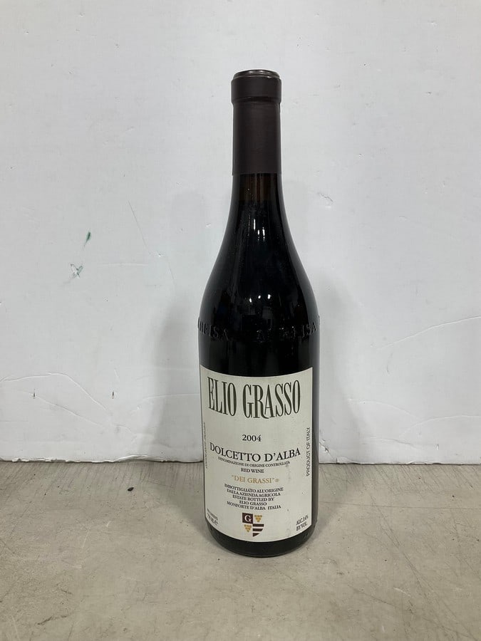 2004 Elio Grasso red wine(750mL): Any contents in bottle is Free; You are bidding on the bottle & unbroken tax stamp