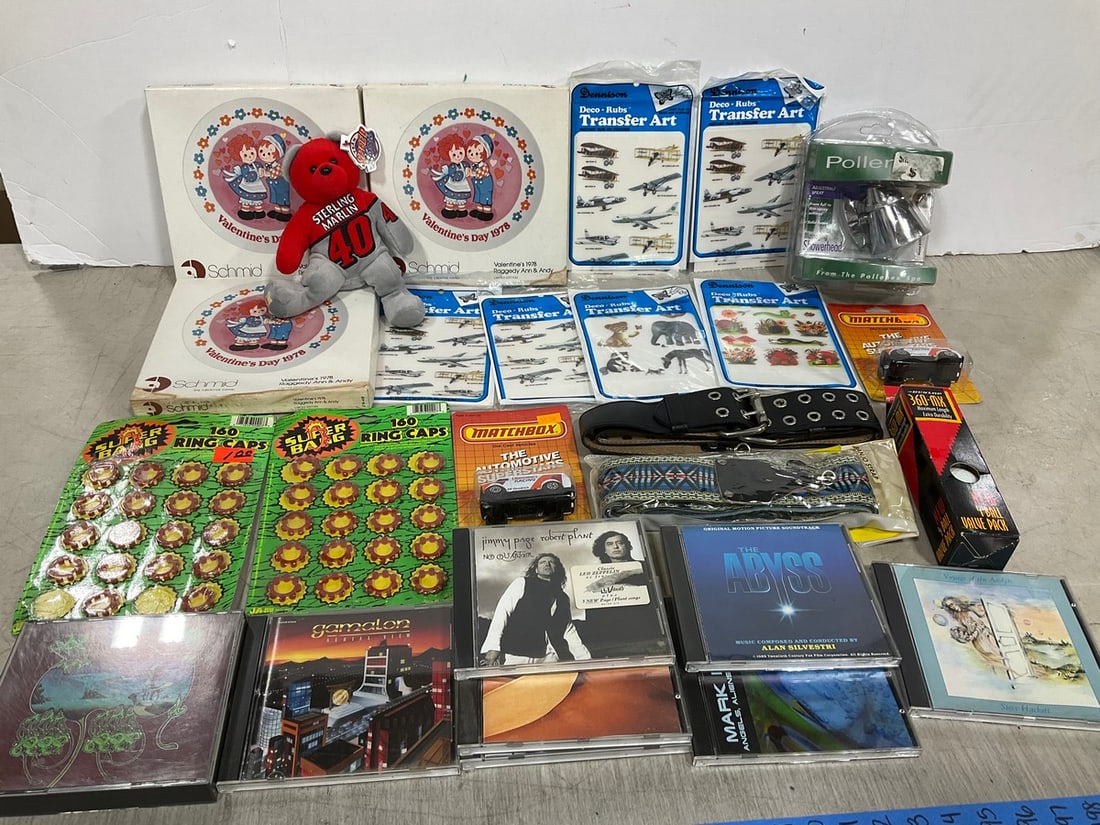 CDs, Transfer Art, Schmid Plates, Matchbox Cars, and more: CDs, Transfer Art, Schmid Plates, Matchbox Cars, and more