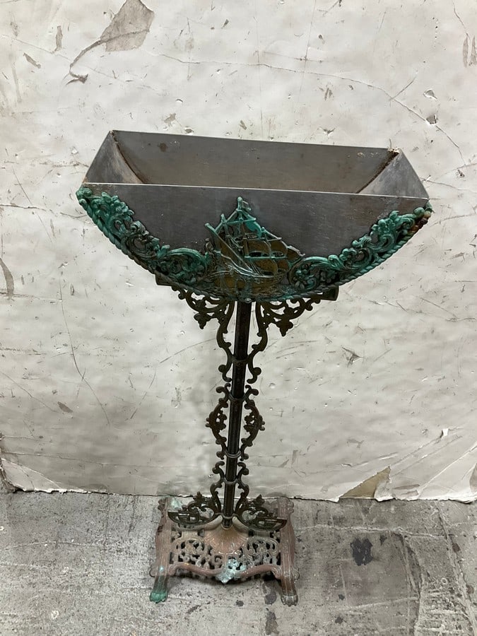 Antique Ornate Fish Bowl Stand *brass/bronze* (35in Tall) (1 of 1)