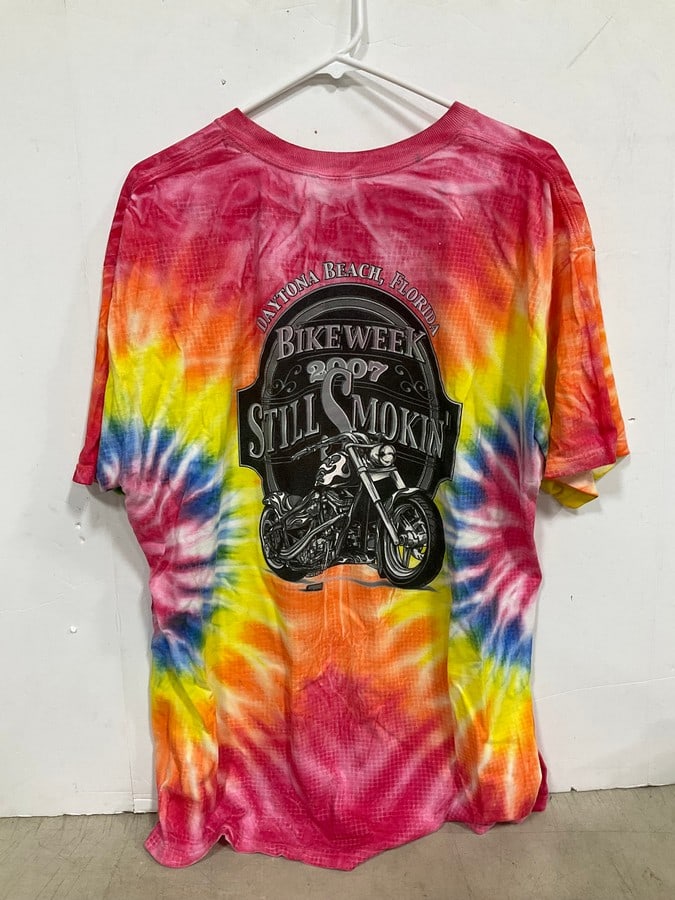 Daytona Beach Bike Week 2007 Tie Dye Tshirt (size: XL) (1 of 1)