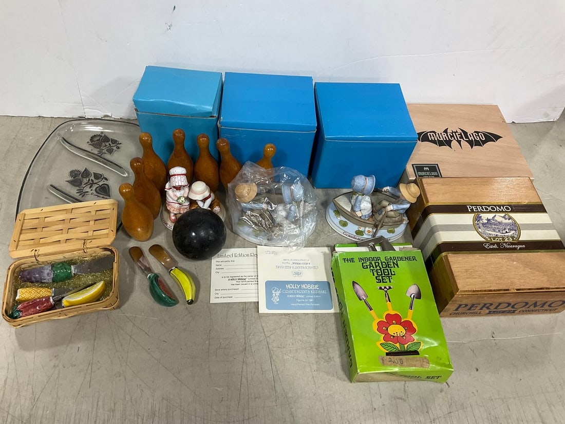 Holly Hobbie Ceramics, Cigar Boxes, Wooden Bowling Set, and more (1 of 1)