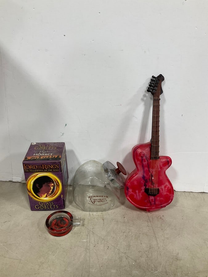 Guitar Nightlight (14.5in), Hersheys Chocolate Glass Candy Bowl, Lord of the Rings Goblet, and more (1 of 1)