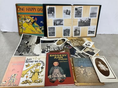 Vintage Childrens Books and Scrapbook