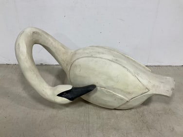 Ceramic Handpainted Swan Decor (10in Tall)