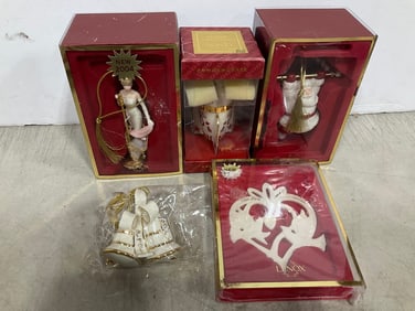 Various Lenox Christmas Ornaments