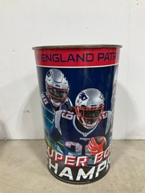 New England Patriots Superbowl Champions waste bucket(15in.tall)