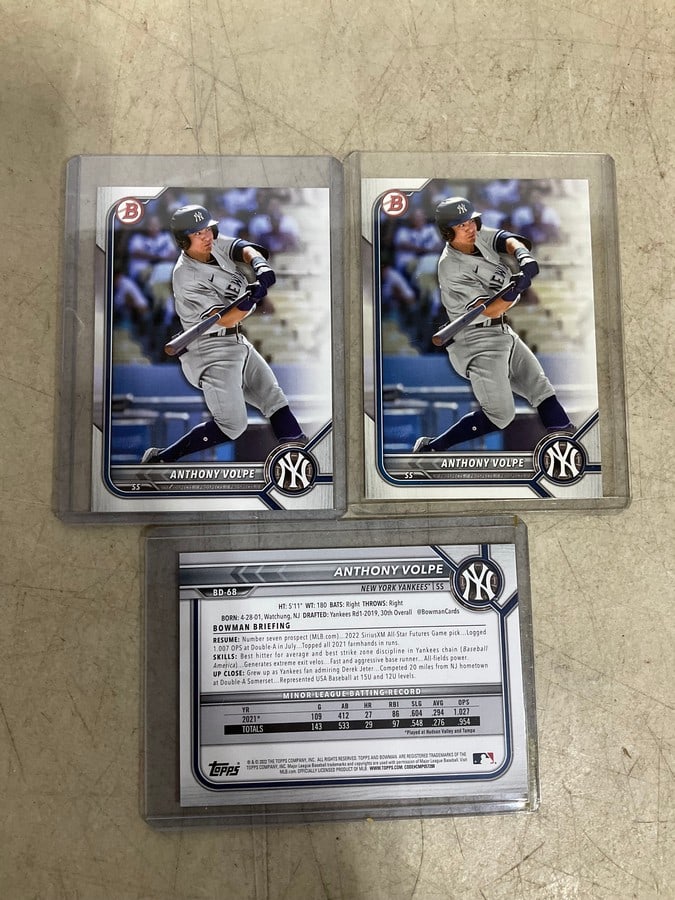 Anthony Volpe collectible cards in covers: Anthony Volpe collectible cards in covers