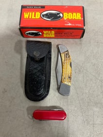 Wild Boar Slick Willie pocket knife and other pocket knives