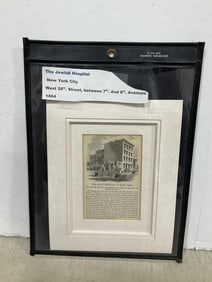 Framed The Jews Hospital in NY document