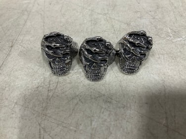 Skull rings (sizes 11 and 14)