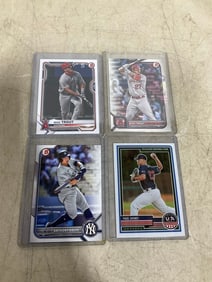 Collectible cards in covers(Anthony Volpe, Mike Trout, and more)