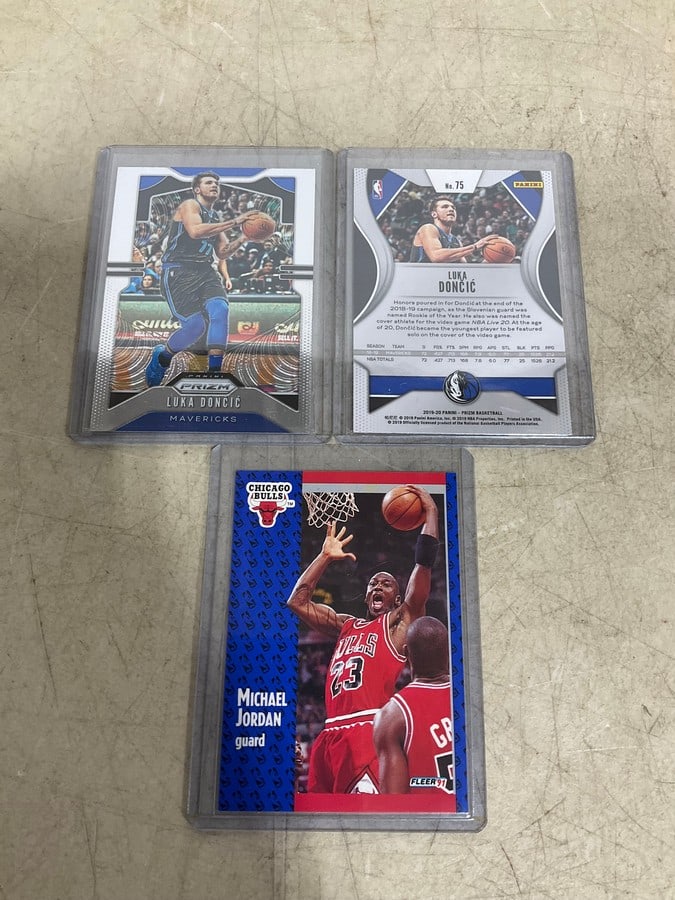Michael Jordan and Luka Doncic collectible cards: Michael Jordan and Luka Doncic collectible cards