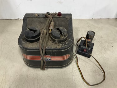 Vintage American Flyer train transformer and air chime whistle