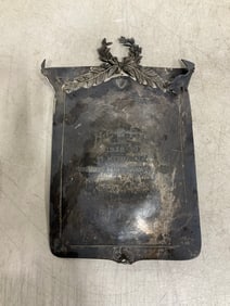 Sterling silver plaque(7.5in.x11in.)