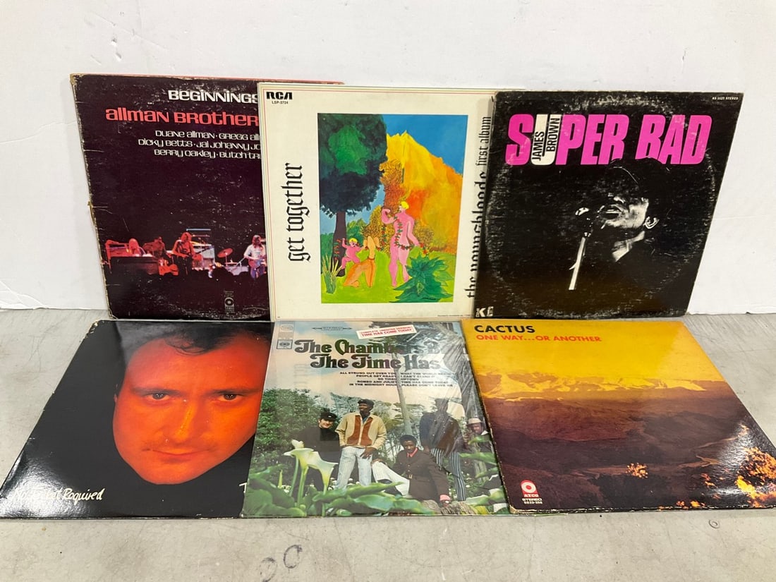 Vintage records(Phil Collins, Allman Brothers, James Brown, and Chambers Bros.): Vintage records(Phil Collins, Allman Brothers, James Brown, and Chambers Bros.)