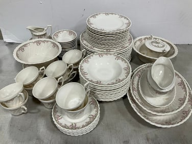 Syracuse china set(plates, bowls, gravy boat, pitcher(4in.tall), and more