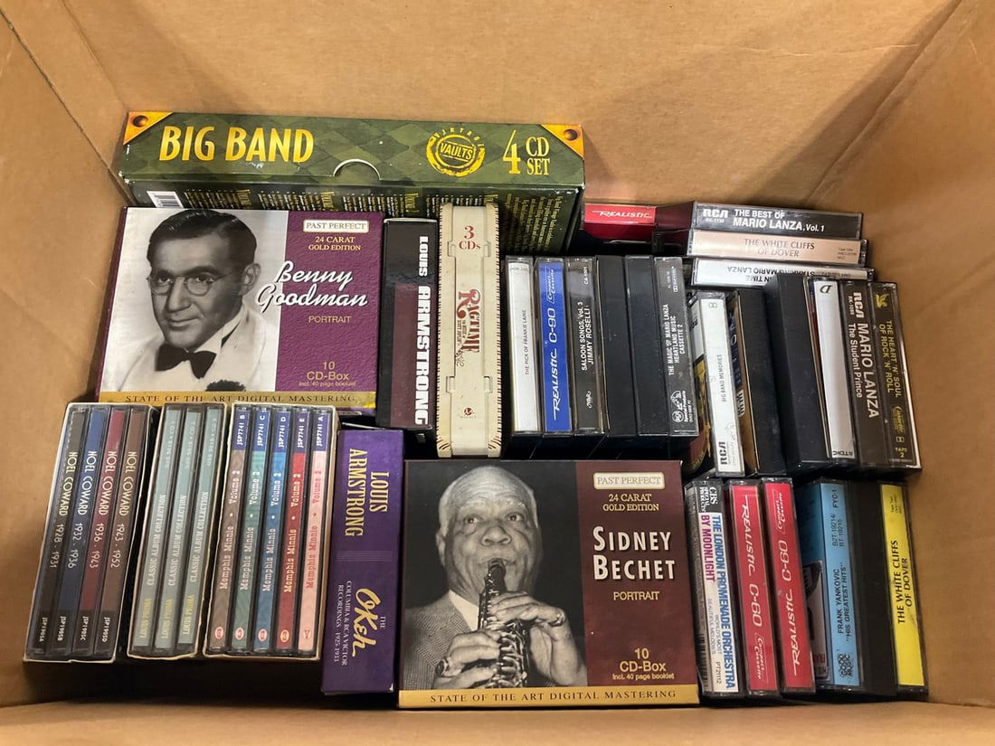 Various CD's and casettes(Sidney Bechet, Benny Goodman, Mario Lanza, and more) (1 of 1)