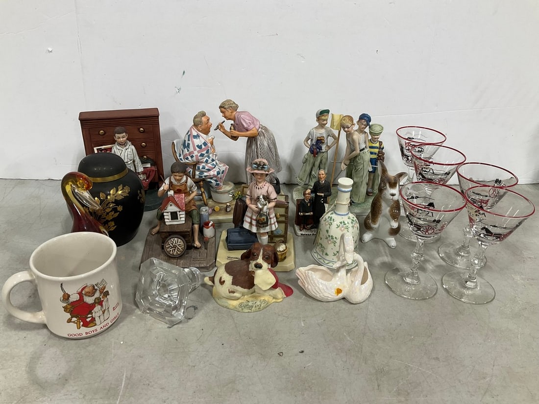 Various Ceramic Figures, Glasses, and more: Various Ceramic Figures, Glasses, and more