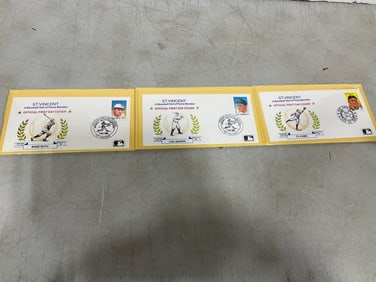 Hall of Fame Legends in First Day Covers(Lou Gehrig, Babe Ruth, Ty Cobb)