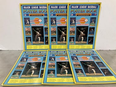 1990 MLB poster books(poster prints with signatures inside)