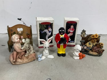 Hallmark sports ornaments, statues, and more(tallest 5.25in.)