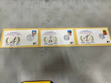 Hall of Fame Legends in First Day Covers(Lou Gehrig, Babe Ruth, Ty Cobb)