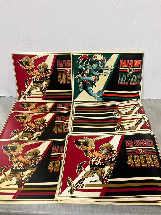1997 Miami Dolphins and San Francisco 49ers placemats(mostly 49ers): 1997 Miami Dolphins and San Francisco 49ers placemats(mostly 49ers)