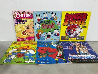 Various cartoon sticker albums