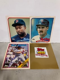 Various baseball folders(Kirby Puckett, Wade Boggs, Pete Incaviglia, and more)