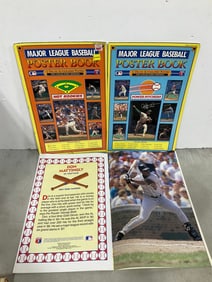 1990 MLB poster books(poster prints with signatures inside)