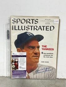 1957 Sports Illustrated Magazine Autographed by Hank Bauer with JSA Cert.