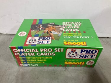 1991/92 Official Pro Set soccer player cards(sealed)