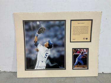 George Brett 1993 framed and sealed lithographic print and collectible card(11in.x14in.)