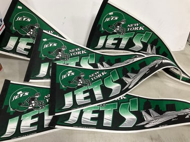NY Jets vintage banners(19997-30in.long)