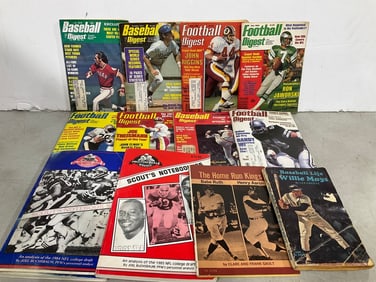 Vintage sports books(Baseball Digest,Football Digest, and more)
