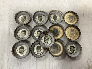 Vintage baseball coke bottle caps