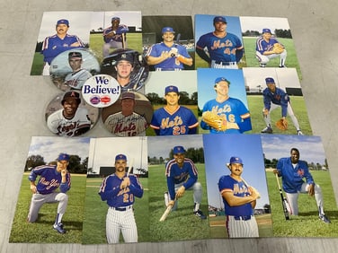 1987 Mets prints and baseball pins