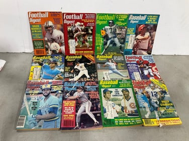 1970's/1980's Football Digest/Baseball Digest books